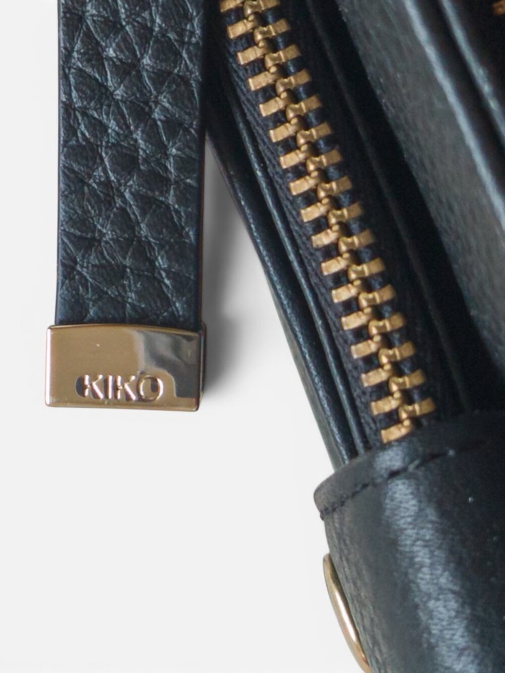 Kiko Pebbled Leather Wallet Crossbody – Black - Picture 7 of 10